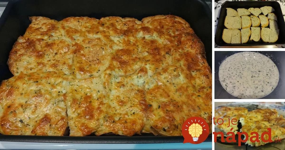 Omrzel vás chlebík vo vajíčku? Krajce uložte na plech, zalejte cesnakovou zmesou a na vyprážanú klasiku si už nikto nespomeniete!