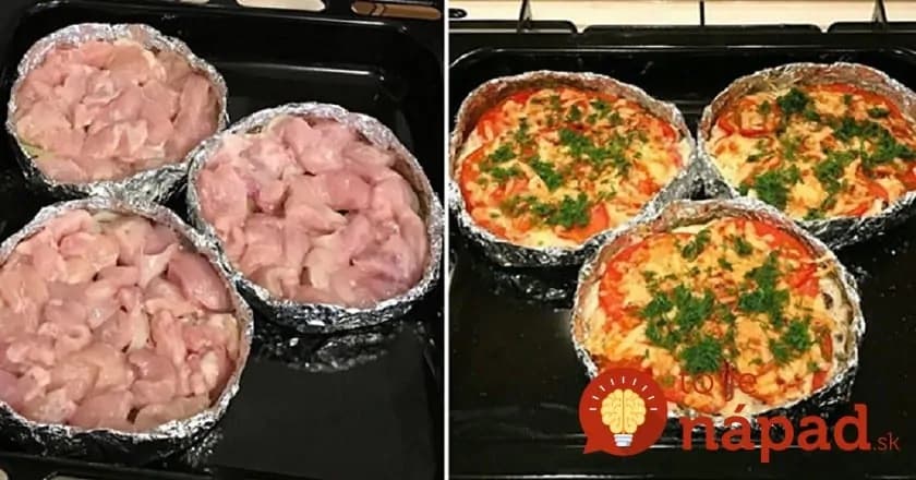 Labužnícke kuracie misky s prekvapením: Perfektný nápad na chutné jedlo, po ktorom netreba umývať riad!