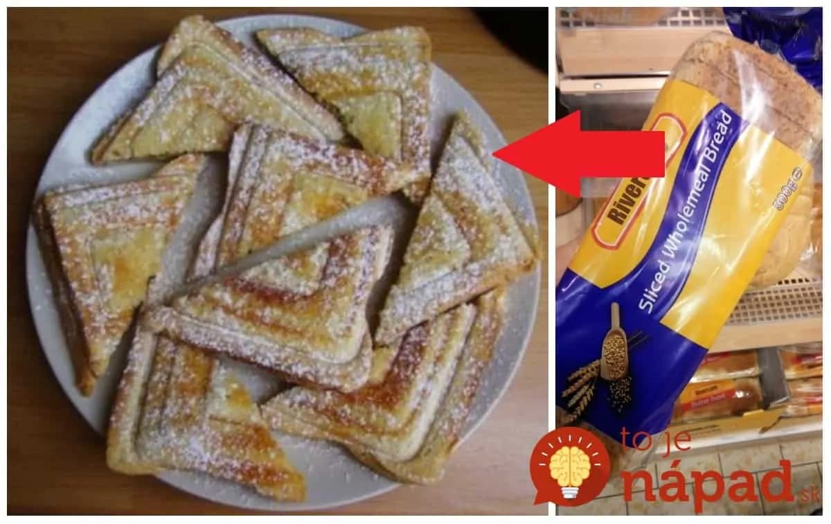 Jablková štrúdľa pred výplatou: 9 geniálnych pochúťok z lacného toastového chleba, ktoré budete chcieť, aj keď bude doma plná chladnička!