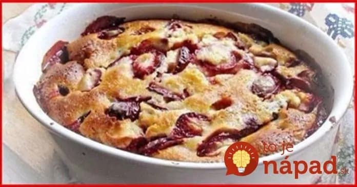 Slivkáčik z jogurtu – jemný ako pavučinka: Len zmiešajte všetky prísady, neexistuje jednoduchší slivkový koláč!