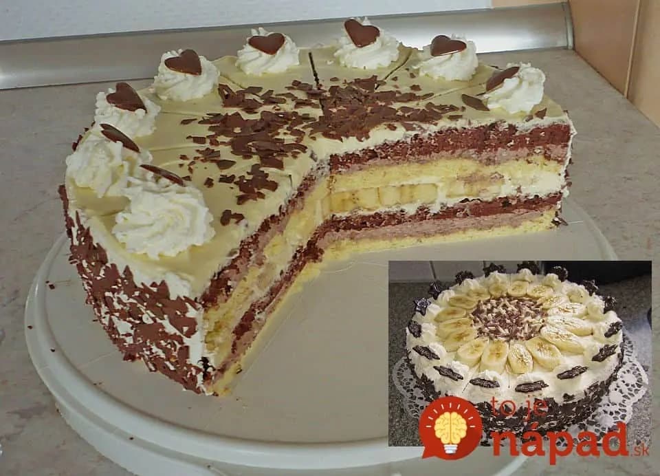 Torta Banana Split: Spravila som ju na víkendovú oslavu a všetci sa za ňou išli zblázniť – najlepšia, akú som jedla!