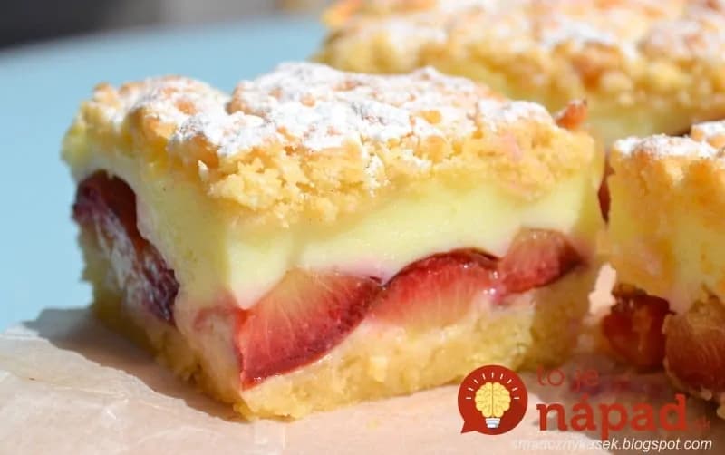 Slivkový koláč s pudingom: Kým sú ešte slivky, určite ho skúste – je výborný!