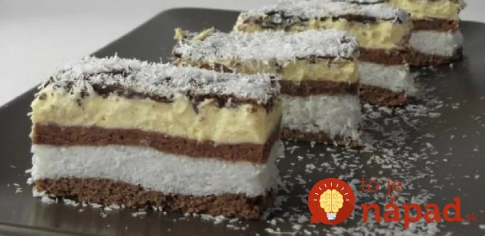 Kokosové „Bounty“ rezy – najlepší zákusok na svete, ktorý zvládnete za 30 minút: Naši ho pýtajú každý druhý deň!