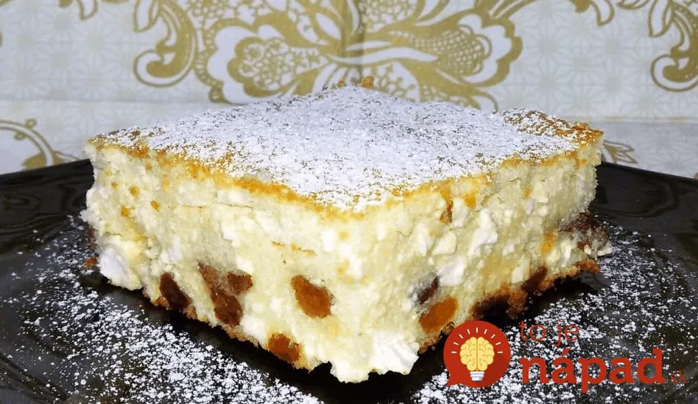 Tvarohový koláč s hrozienkami BEZ múky: Je výborný a úplne jednoduchý – môže ho aj na diéte!