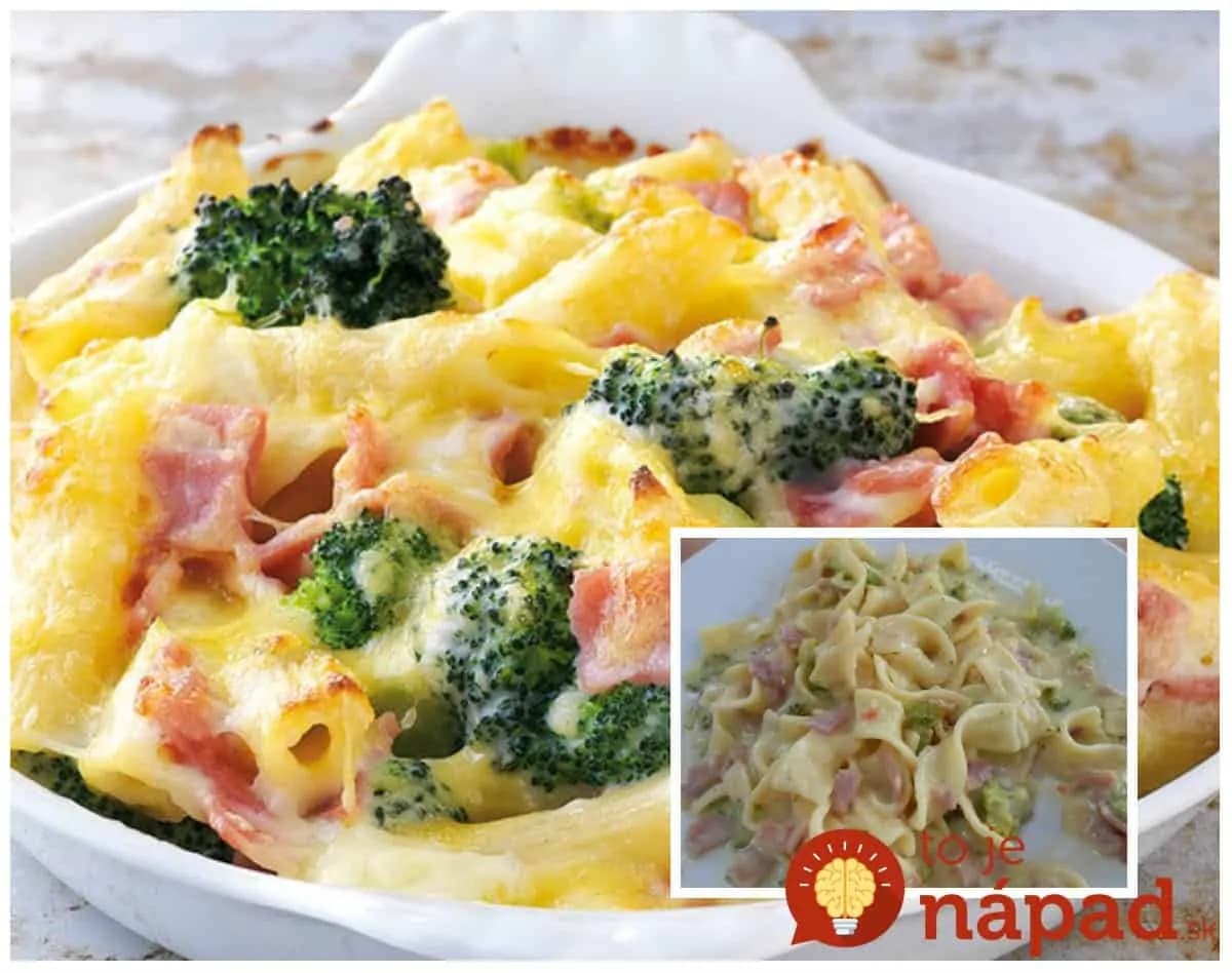 200 g brokolice, 1 kyslá smotana, cesnak a šunka – nič viac: Minútkové cestoviny najlepšie na svete, môžete ich zapiecť alebo vyjedať rovno z panvice!