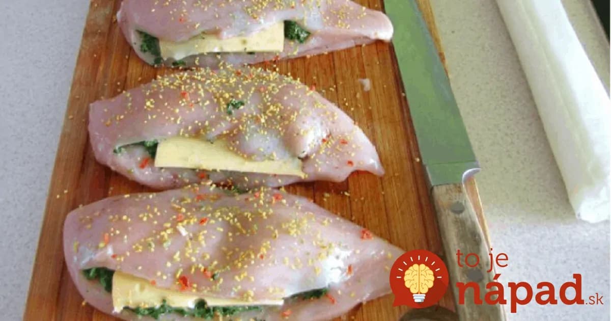 Kurací rezeň len naplniť syrom, špenátom, cesnakom a zabaliť – nič viac: Prílohu už netreba, to jedlo budete milovať!