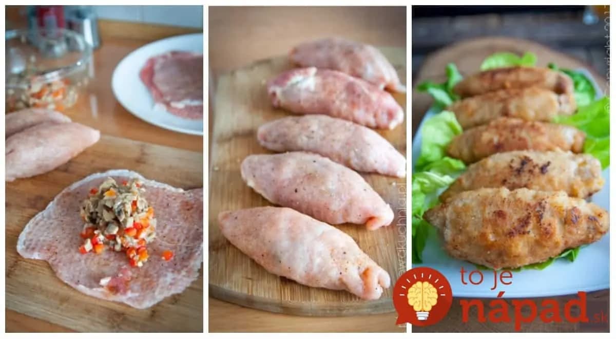 Vynikajúce bravčové rolky s náplňou: Len zabaliť, obaliť v strúhanke a máte nesmierne chutný obed alebo večeru!