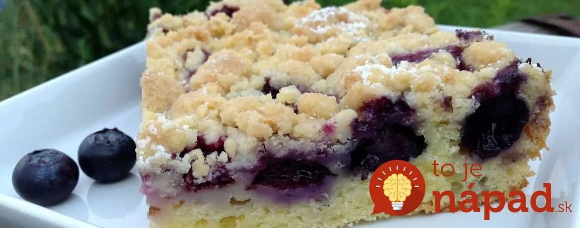 Krehký čučoriedkový koláč s posýpkou: Veľmi rýchly a úžasne chutný, každý pýtal recept!