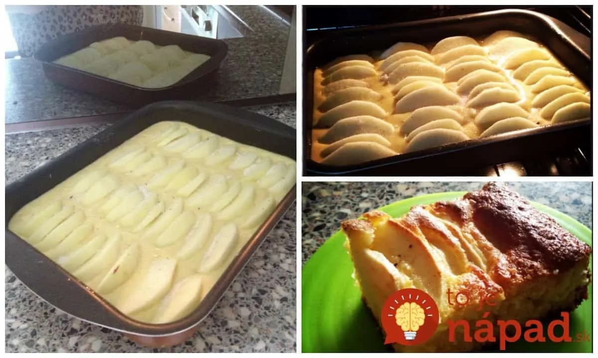 Extra jemný jogurtový koláč bez tuku, pripravený za minútku: Len vylejte na plech a pridajte jablká, najlepšia maškrta ku káve!