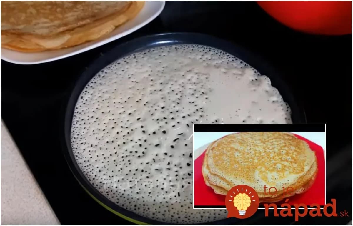 Fantastické bublinkové palacinky s kyslou smotanou: Jednoduché, chutné a pekne vyzerajú.