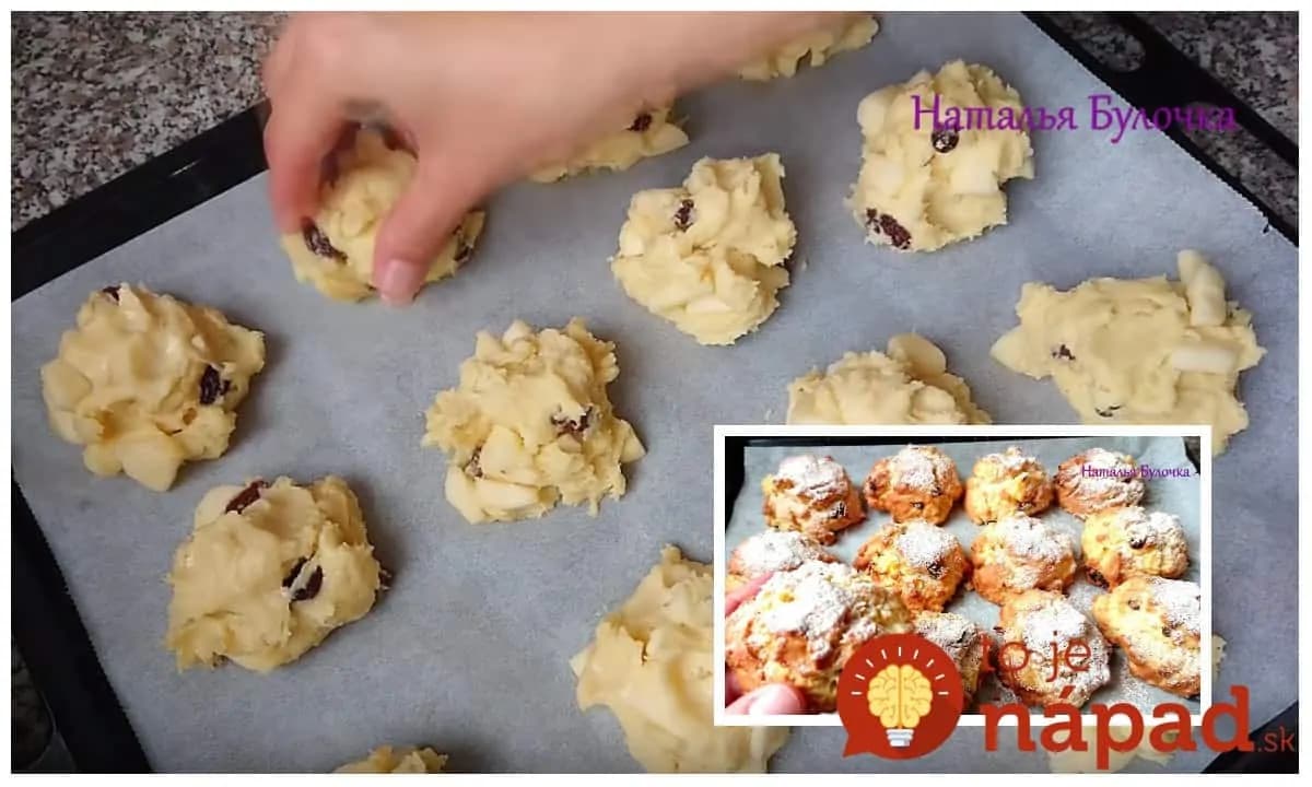 Super jemné jablkové sušienky s hrozienkami: Sú úplne jednoduché a za chvíľku upečené – milujú ich deti aj dospeláci!