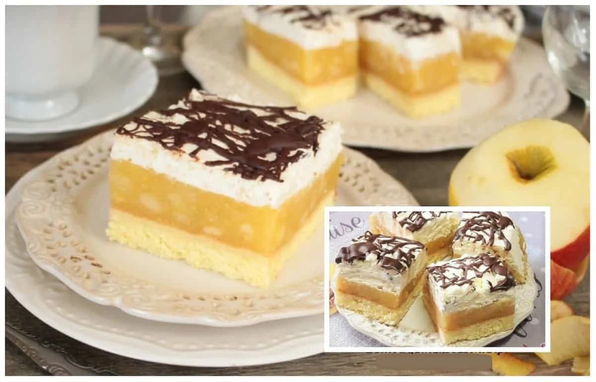 Luxus na tanieriku: Jablkové rezy s tvarohovou šľahačkou – lepší krémový zákusok som ešte nejedla!