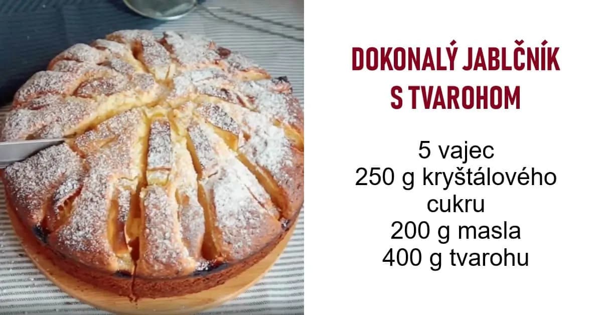 Šťavnatý jablkový koláč s tvarohom: Zabudnite na suché cesto, toto je fantázia!