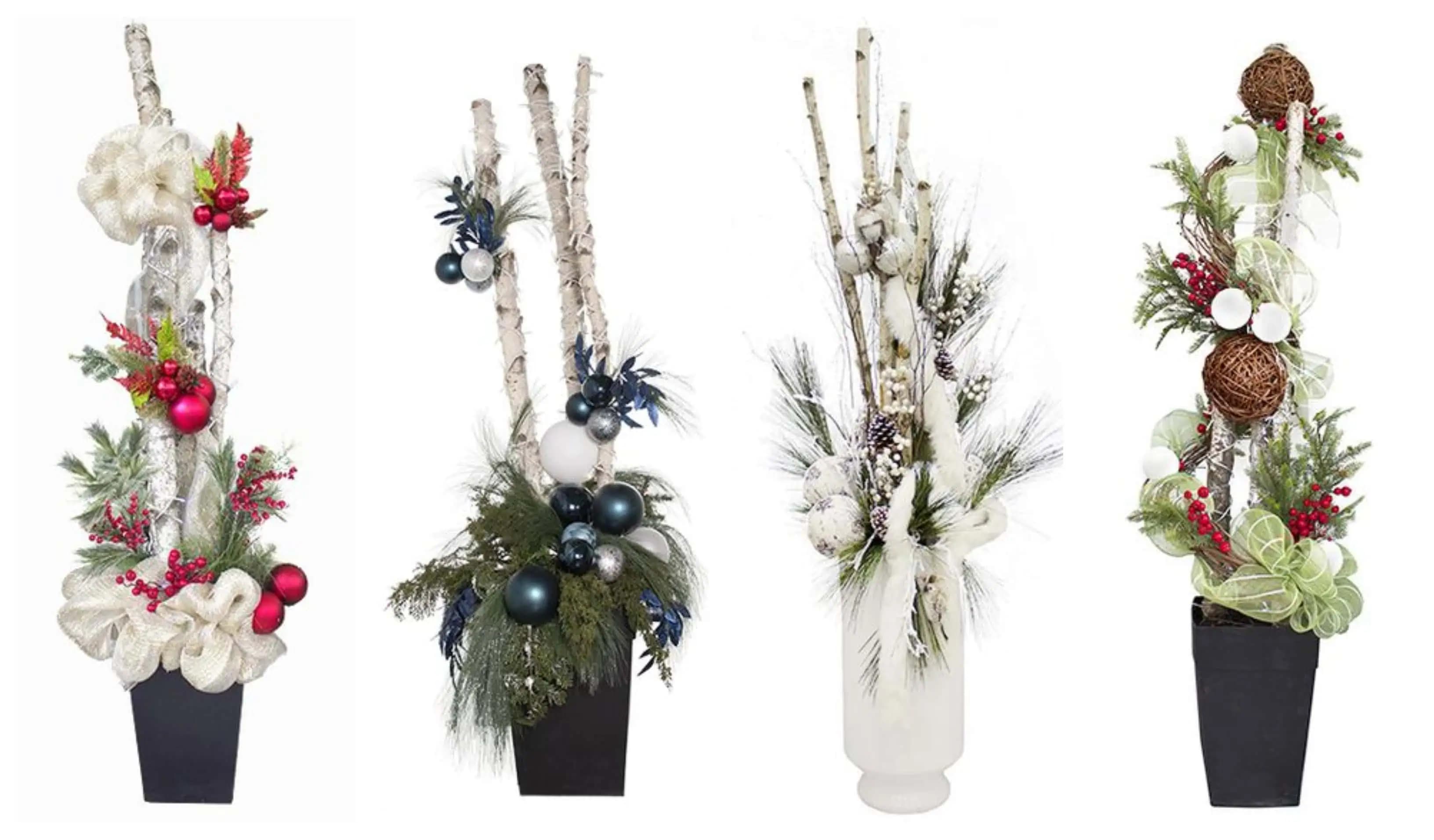 Jednoduché a krásne dekorácie do vysokých kvetináčov: NAJKRAJŠIU vianočnú výzdobu máte hotovú za minútku!