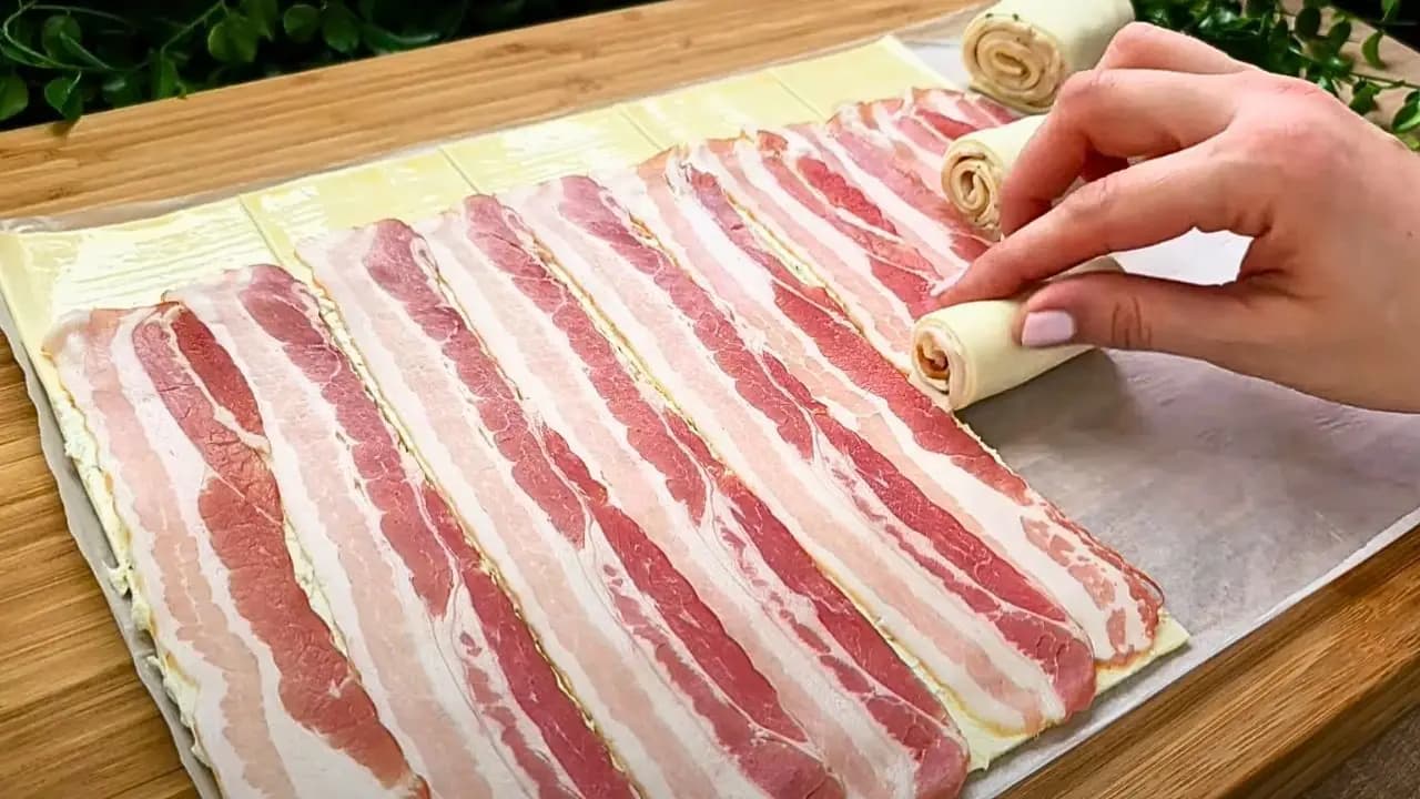 Slaninu poukladám na lístkové cesto a zrolujem: Niekto by mal dostať medailu za tento nápad!