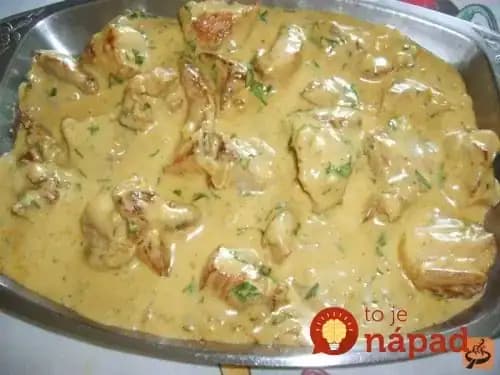 Bravčové kúsky v jemnej horčicovo-smotanovej omáčke!