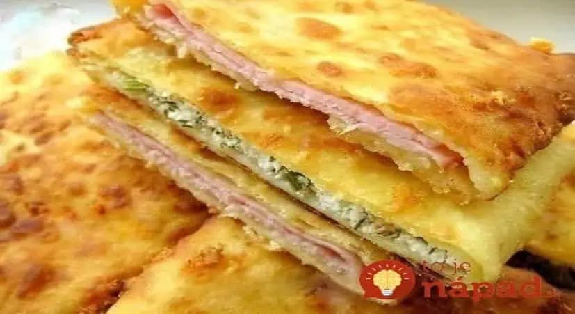 Jogurtové placky plnené šunkou a syrom: Chutia nám viac, ako pizza!