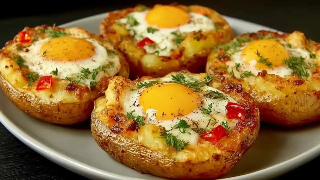 Zemiakové hniezda: 4 zemiaky len prekrojím na polovicu a majstrovské dielo je za 20 minút na stole!