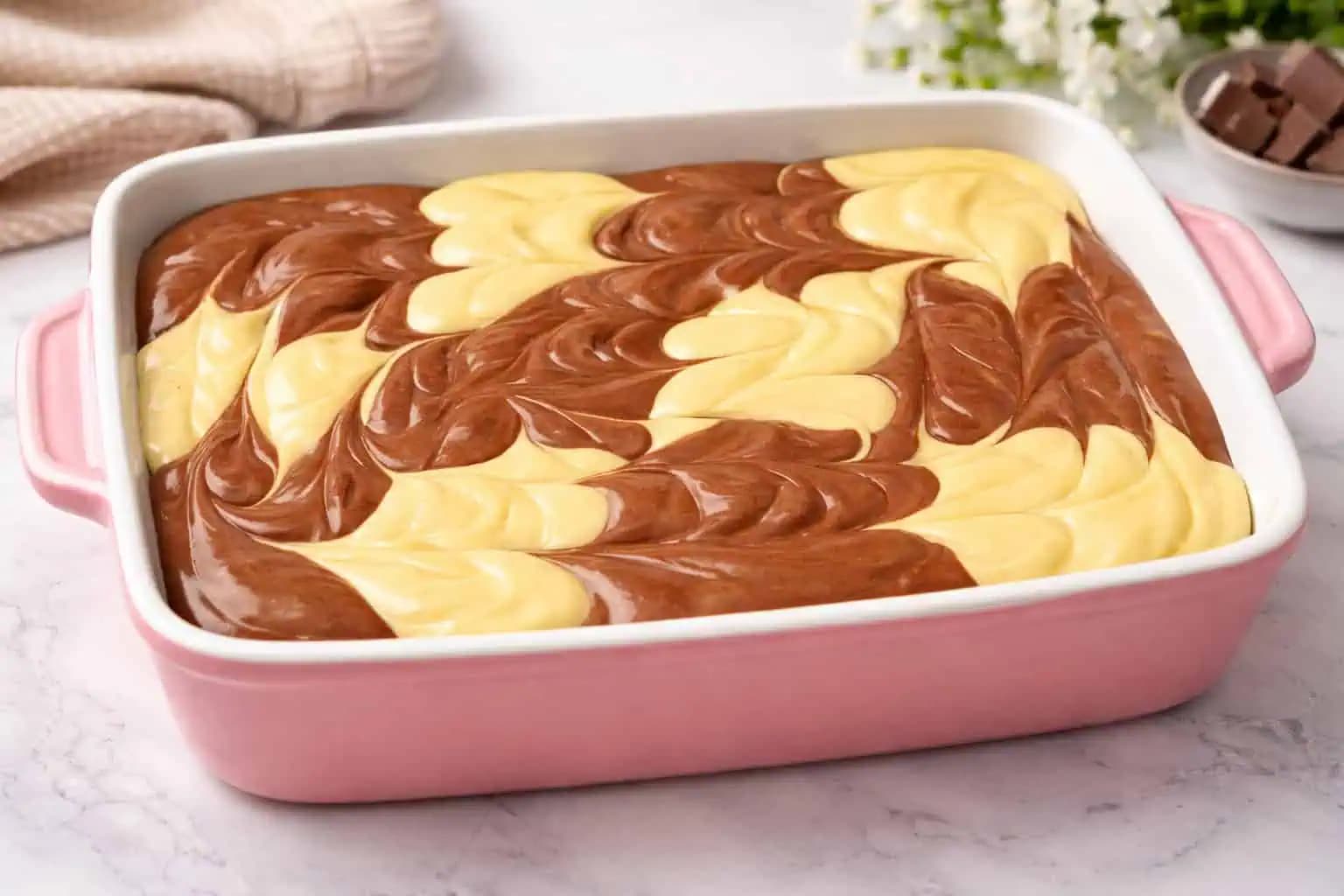 1 pohár krupice a 2 poháre jogurtu! Veľmi chutný MRAMOROVÝ koláč pripravený skoro z ničoho!