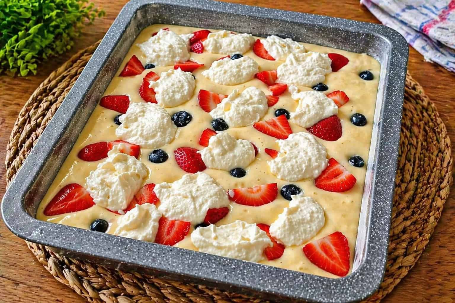 Nadýchaná bublanina s ovocím a tvarohom: Rýchly a jednoduchý recept na najlepší koláčik!