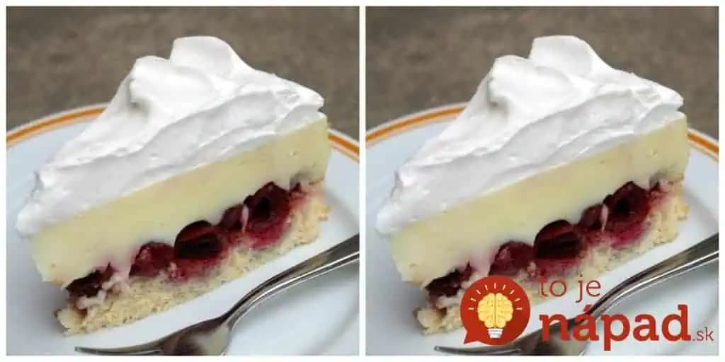Veľmi chutná čerešňová torta s pudingovým krémom: Na cesto treba len 3 prísady, je to jednoduchšie ako nepečené dezerty!
