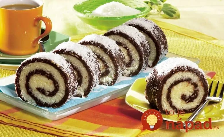 Nepečená kokosová roláda