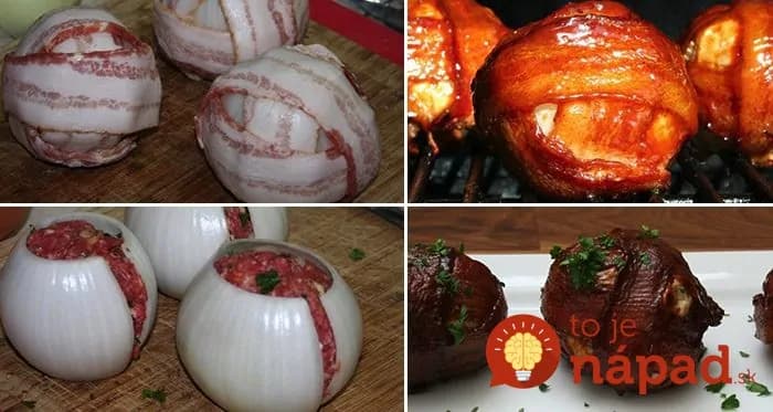 Delikatesa z grilu: Cibuľovo-slaninové mäsové bomby