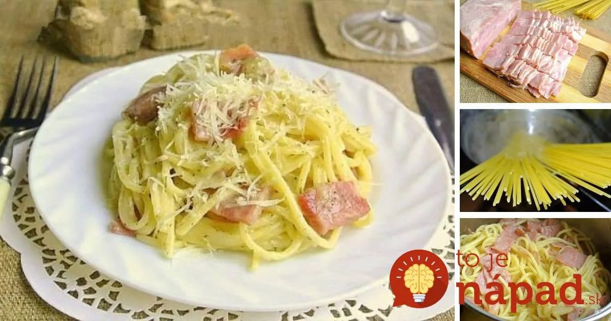 Pripravte si doma taliansku lahôdku „Pasta Carbonara“