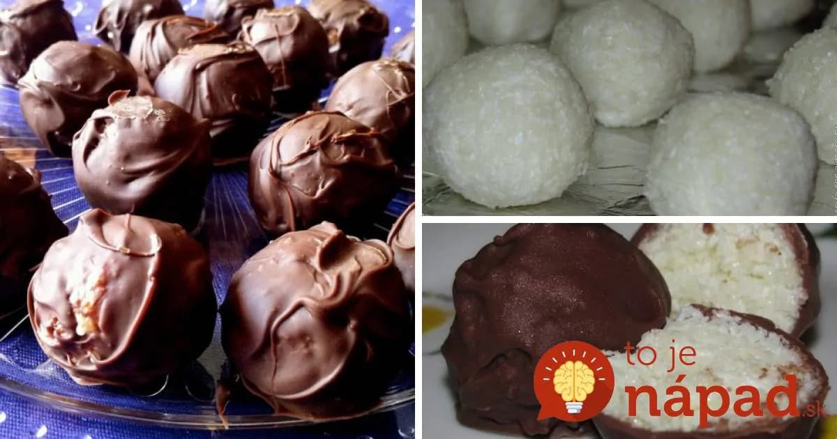 Kokosové guľky v čokoláde: Nepečená pochúťka z 3 ingrediencií