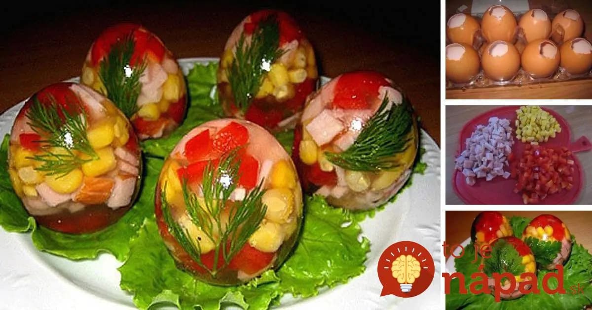 Veľkonočné pohostenie: Farebné želatínové kraslice