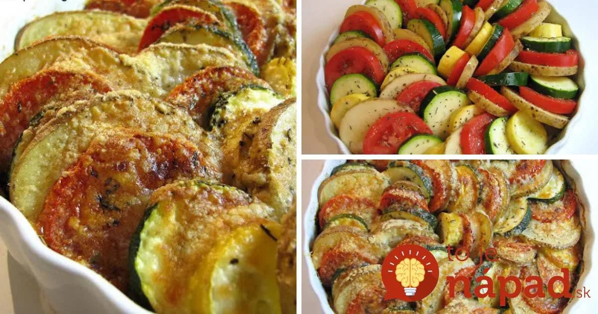 Pečená zelenina s parmezánom a olivovým olejom