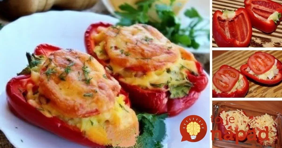 Plnená paprika inak: Vyskúšajte pečenú verziu so šunkou, zemiakmi a syrom!