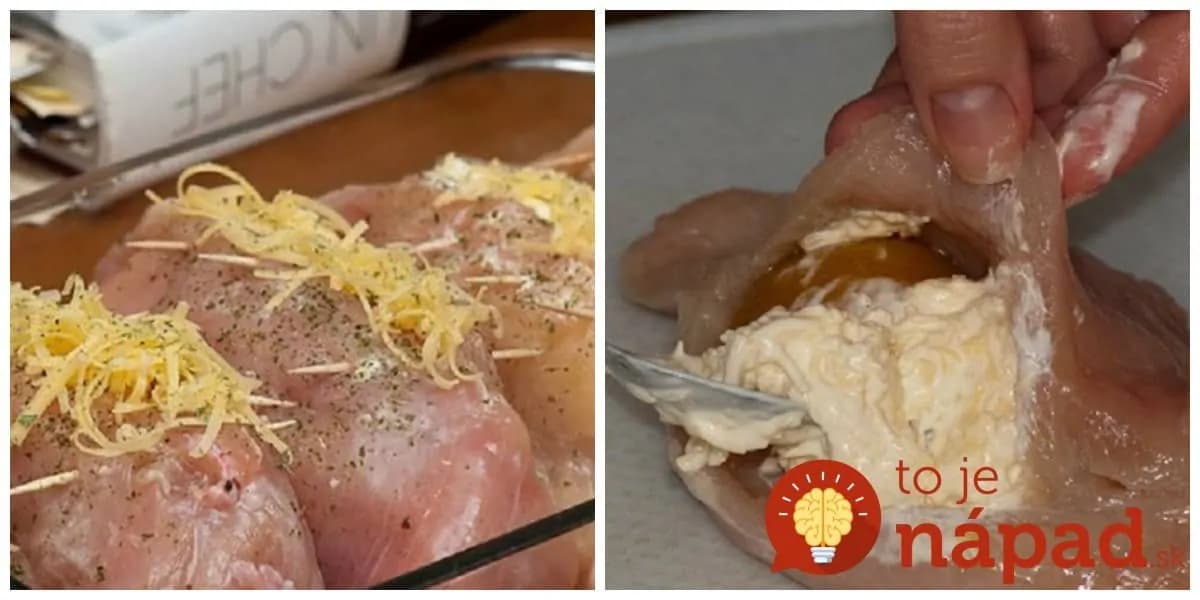 4 kuracie prsia len narežte a naplňte presne touto syrovou zmesou: Je to neskutočne dobré papáničko!