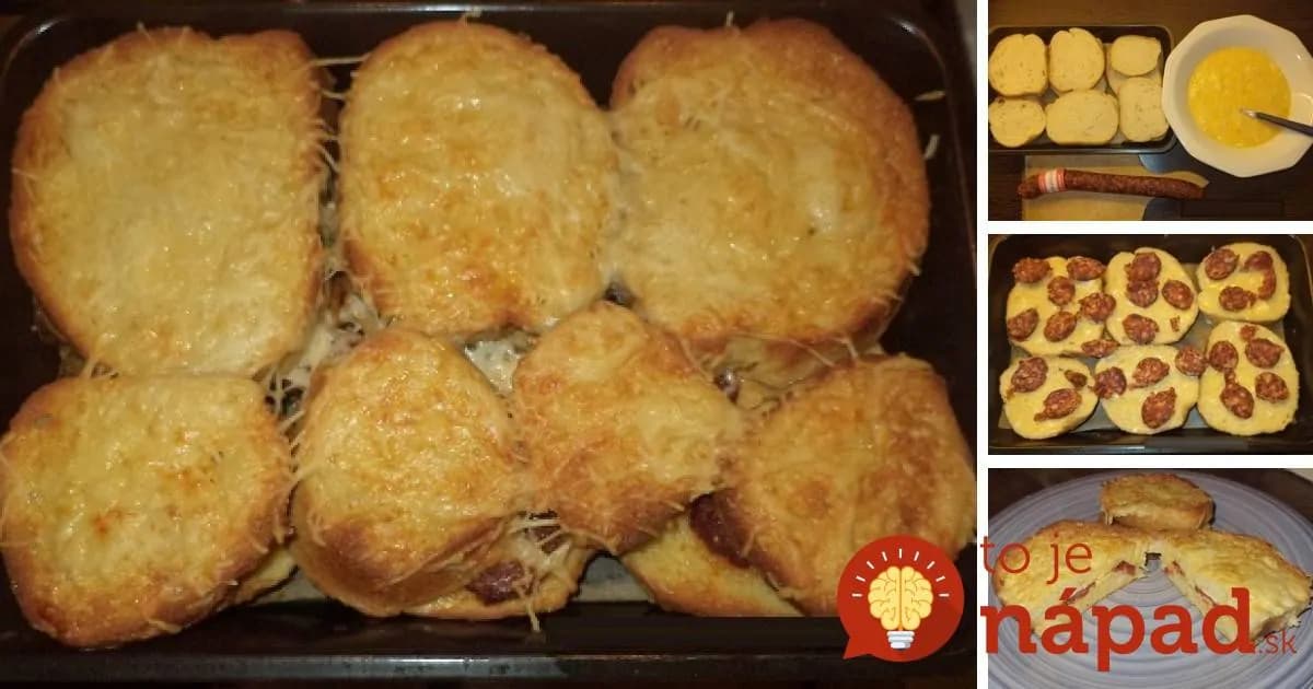Nikdy v živote som nejedla lepší chlebík vo vajíčku: Stačí ho len naskladať na seba, naplniť a vložiť do rúry – výsledok je neporovnateľný!