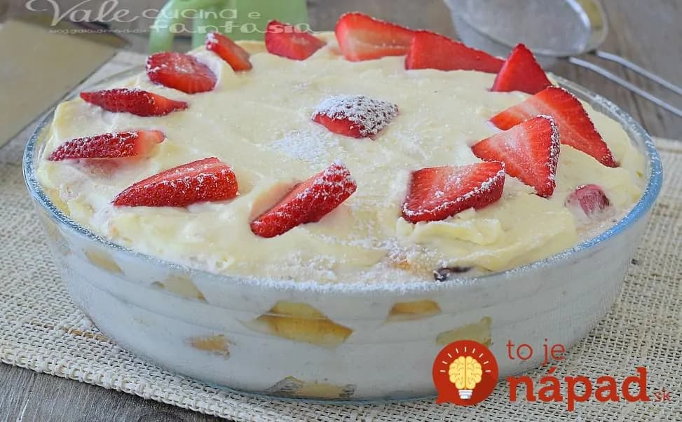 Jahodová misa so smotanovým Salkom: Tento 5- minútový krém si určite zapíšte, je výborný do letných dezertov!