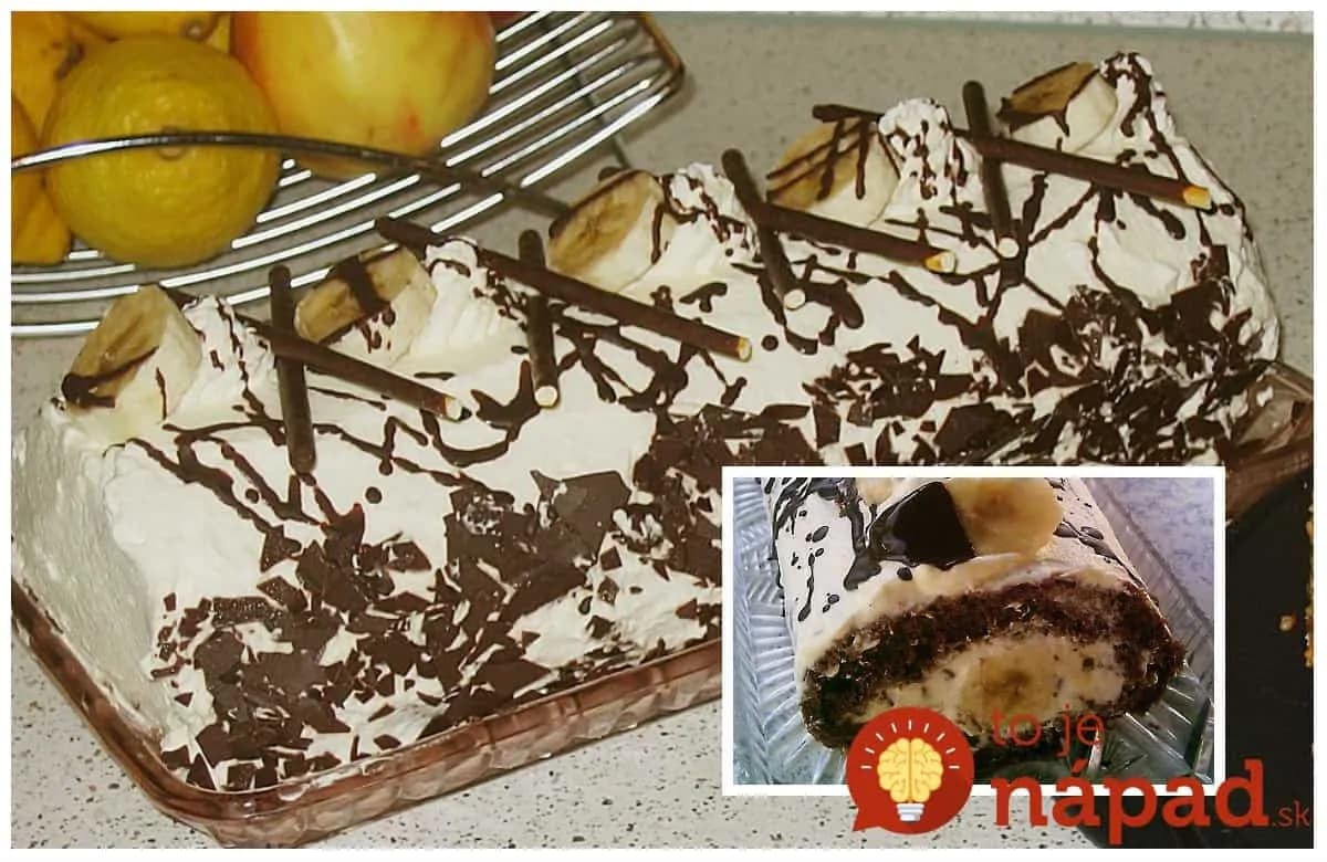 Luxusná mascarpone roláda s banánom: Cesto ako pavučinka a najjednoduchší krém, ktorý existuje!