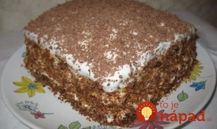 Robila som ho už 100x a stále ho nemáme dosť: Orechová Salko lahôdka s kyslou smotanou a čokoládou!