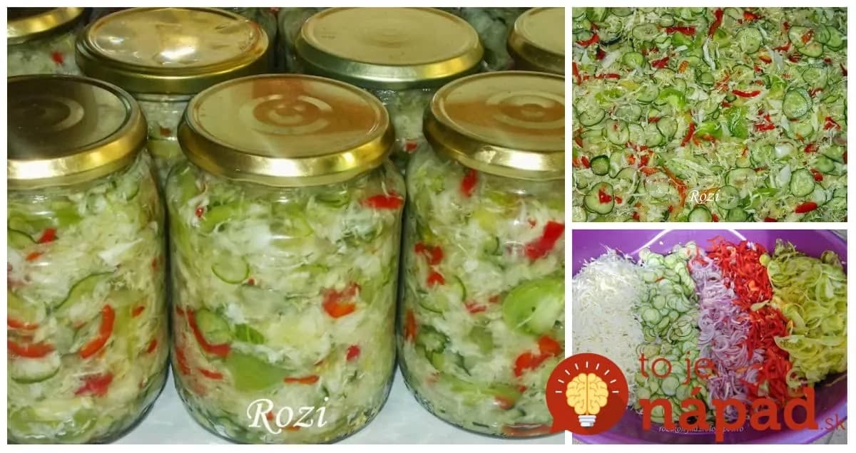 Vynikajúca domáca čalamáda – uhorka, kapusta, cibuľa a mrkva: Chutí ako výborný šalátik, najlepšia príloha na každú príležitosť!