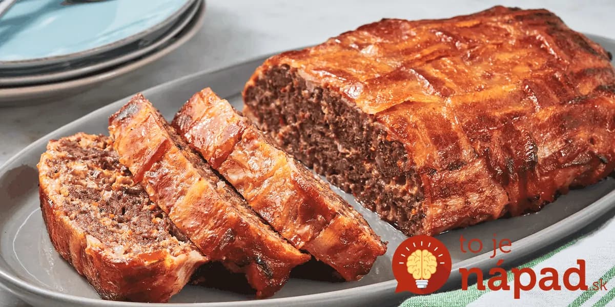 Dokonalá šťavnatá fašírka so slaninkou, pečená v rúre. Krásne vyzerá, fantasticky chutí, ideálna aj na slávnostný stôl!