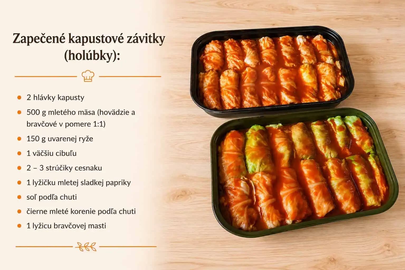 Zapečené kapustové závitky (holúbky)!