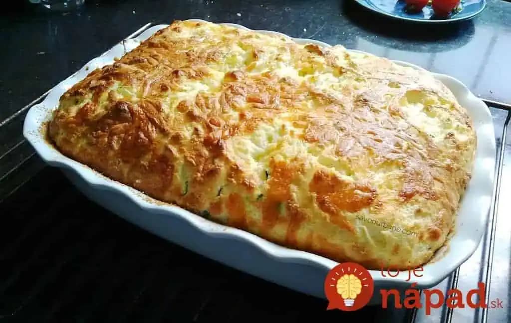 Recept na nadýchaný cuketový koláč so syrom som si doniesla z dovolenky – výborný: Robím aj namiesto chleba!