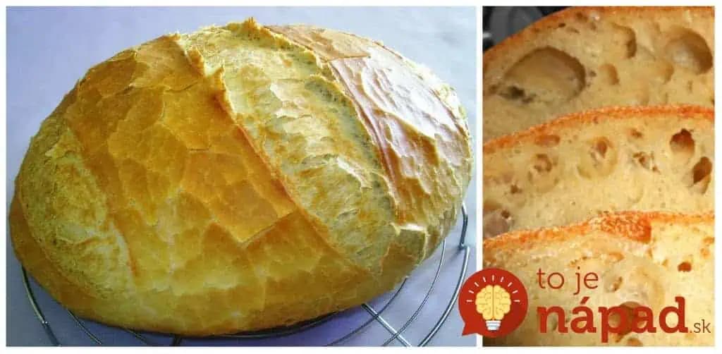 Domáci chlebík ako dych – je úplne bez práce: Len zamiešať a dať na pekáč, lepšie pečivo sme ešte nejedli!
