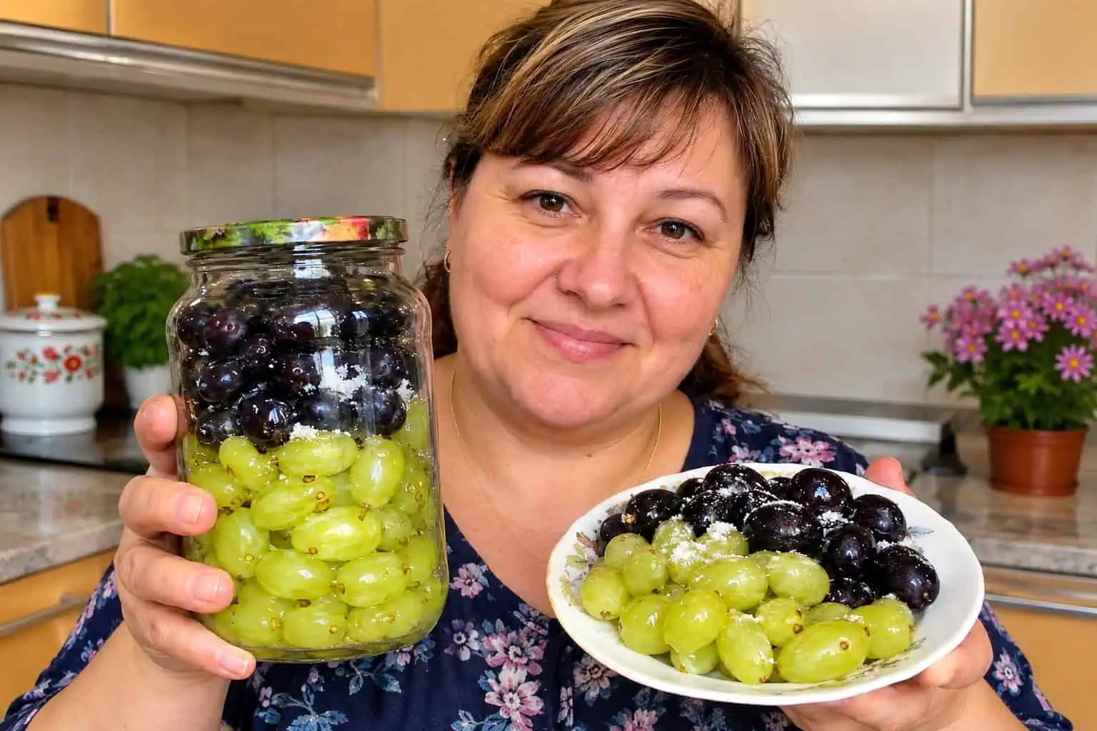 Chutia ako olivy! Nezvyčajný recept z hrozna, ktorý podávam v zime namiesto bežných nakladaných uhoriek!